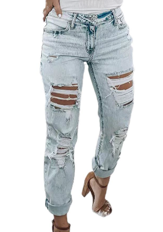 Ripped Denim Pants