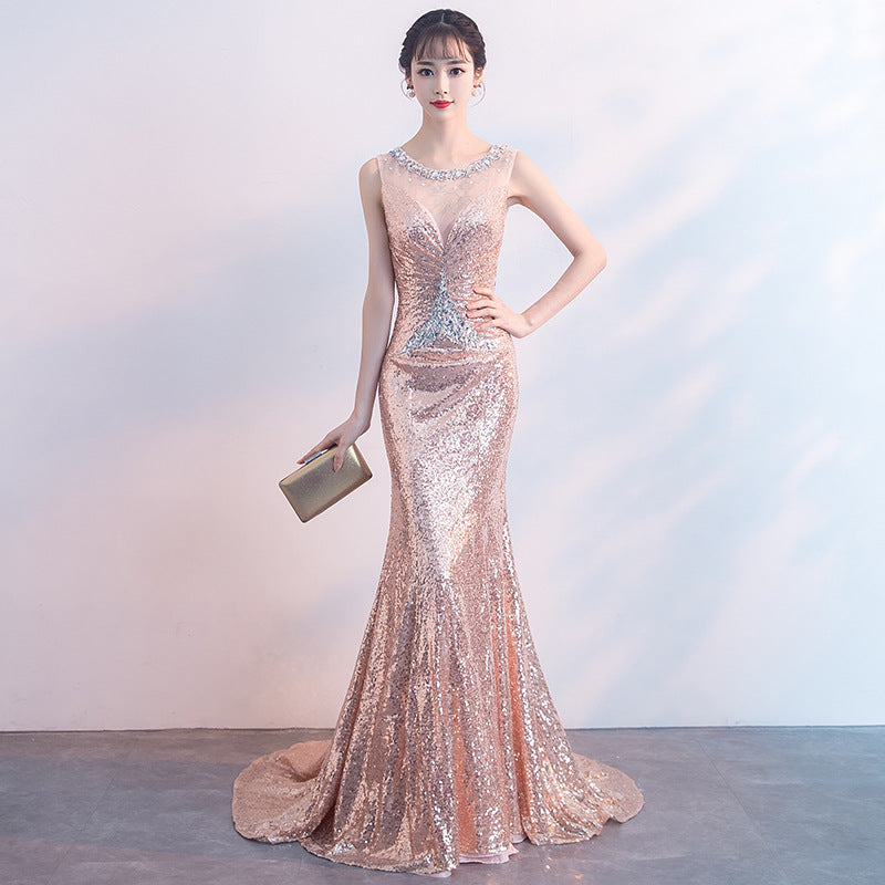 Sequin Mermaid Evening Gown