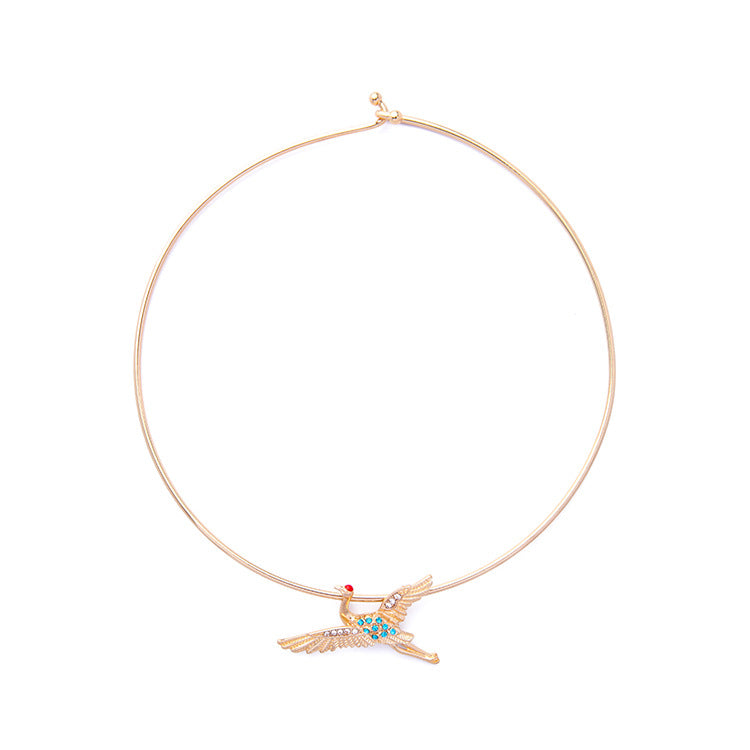 Rhinestone Bird Choker