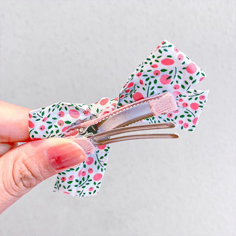 Girls' Floral Bow Hair Clip Set