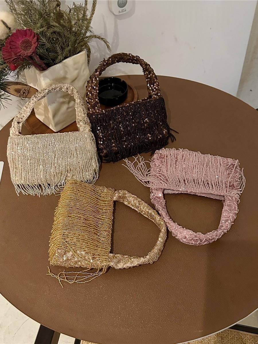 Beaded Tassel Tote