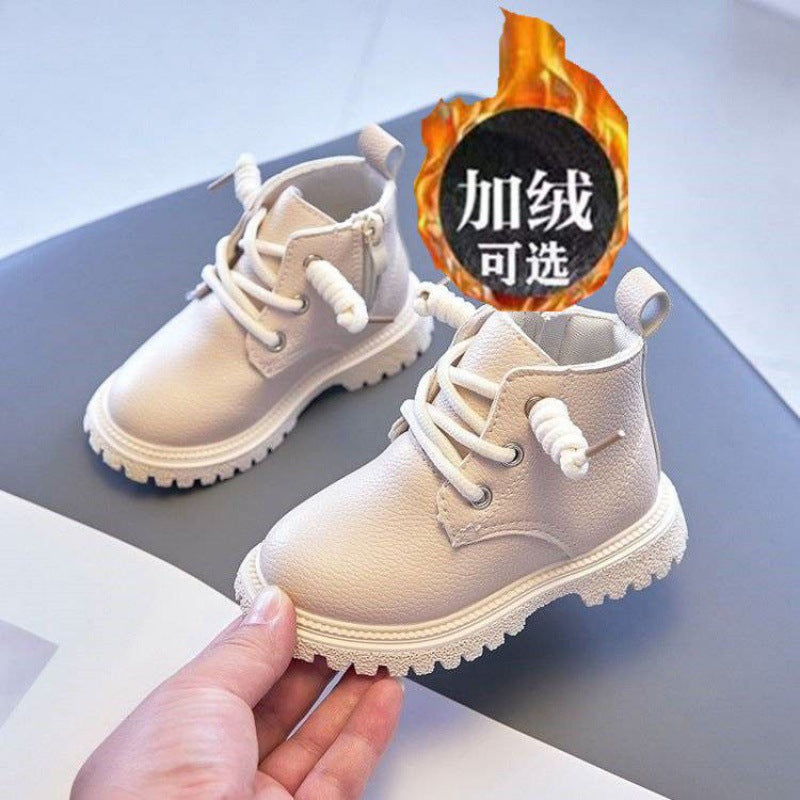 Kids' Faux Suede Lace-Up Boots