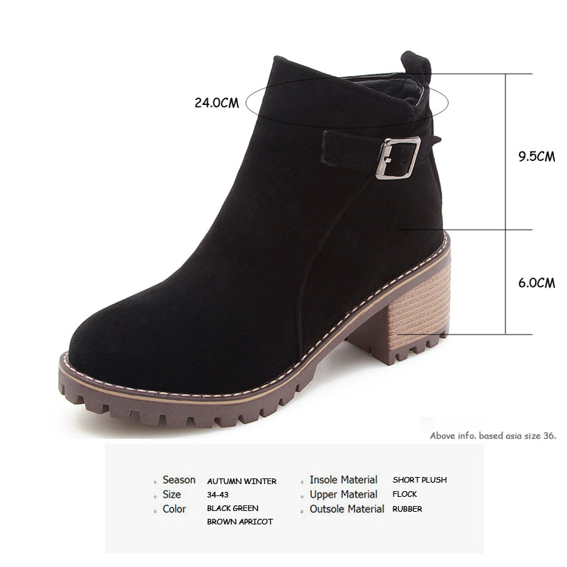 Fashionable Short Heeled Ankle Boots for Women