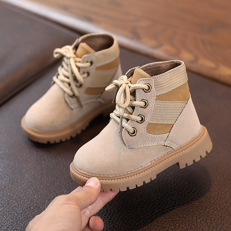 Kids' Suede Lace-Up Boots