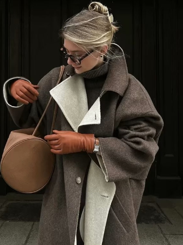 Long Wool Wrap Coat