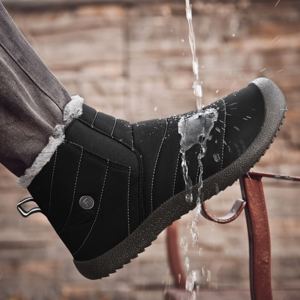 Waterproof Winter Boots, Fleece Lined Short Boots for Men