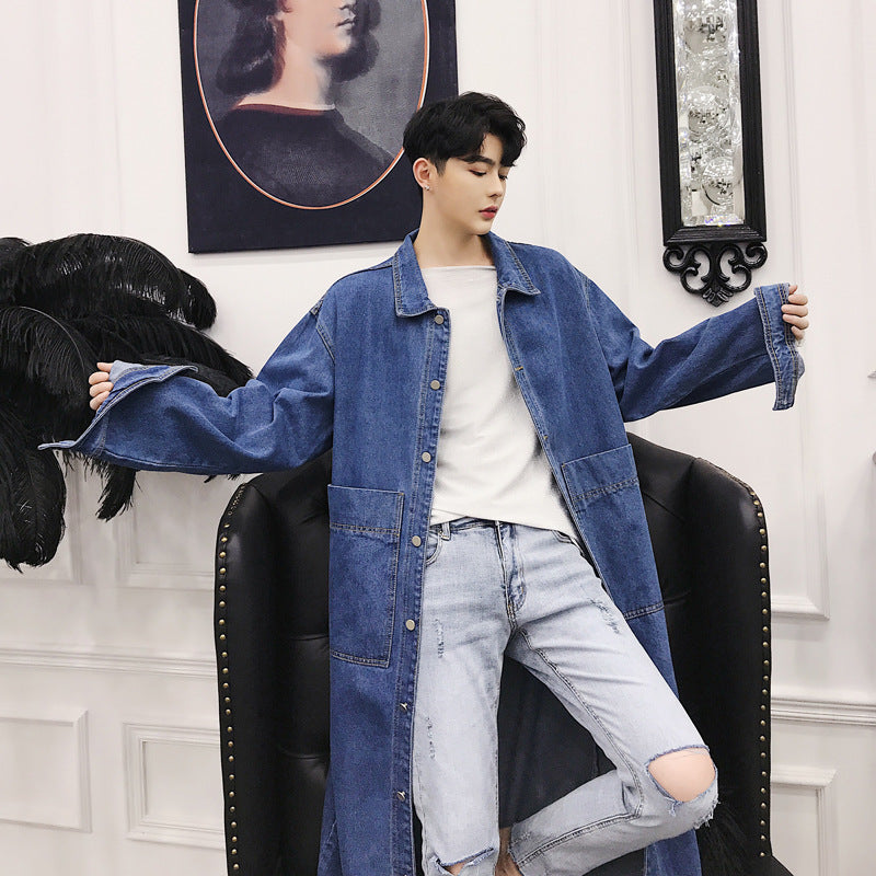 Long Vintage Denim Coat