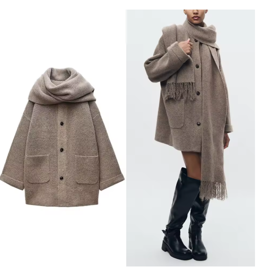 Cardigan with Scarf