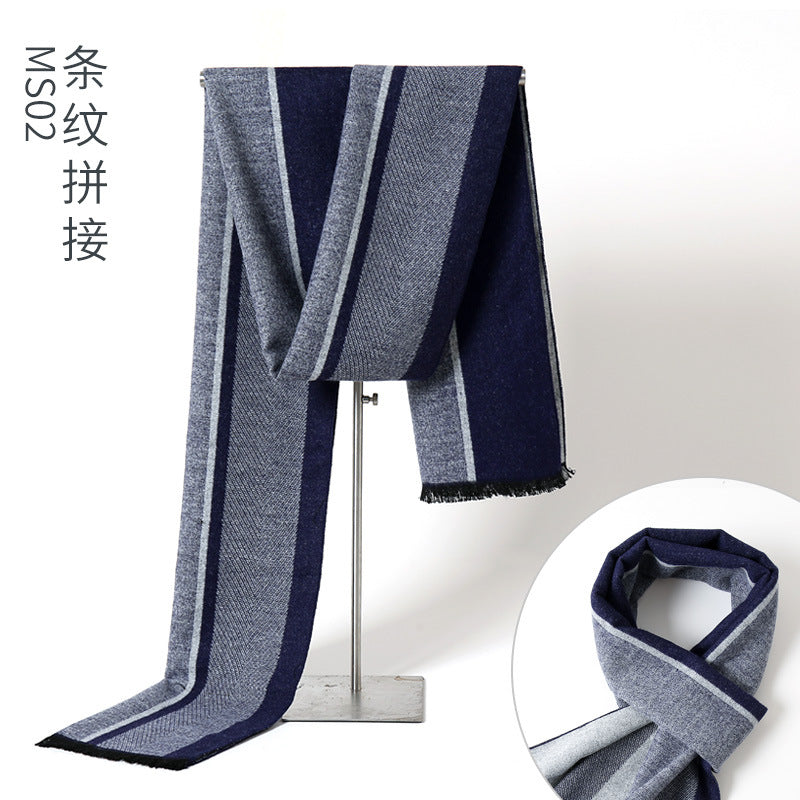 Men's Plaid Cashmere-Feel Scarf