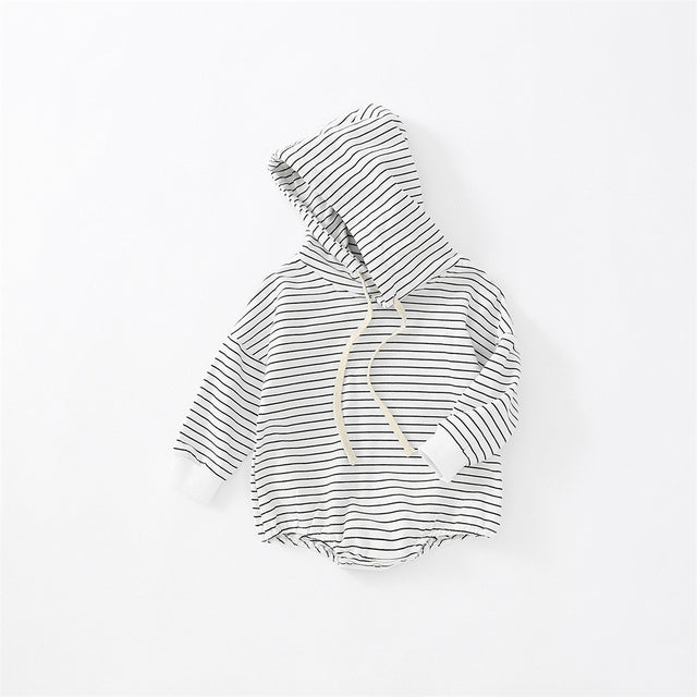 Kids' Striped Hooded Jumpsuit