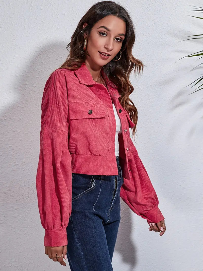 Cropped Corduroy Jacket