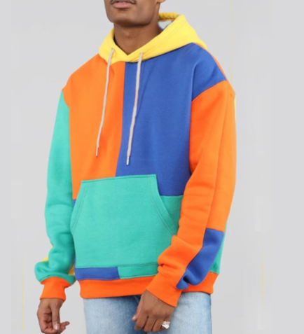 Color Block Zip Hoodie