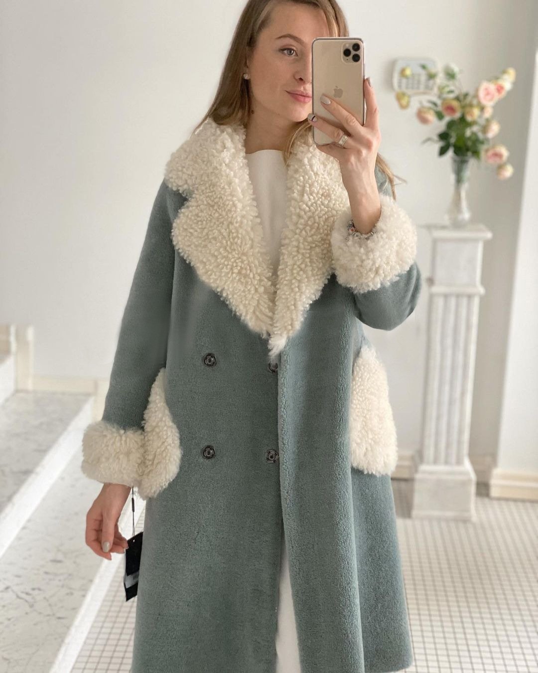 Long Lamb Wool Jacket