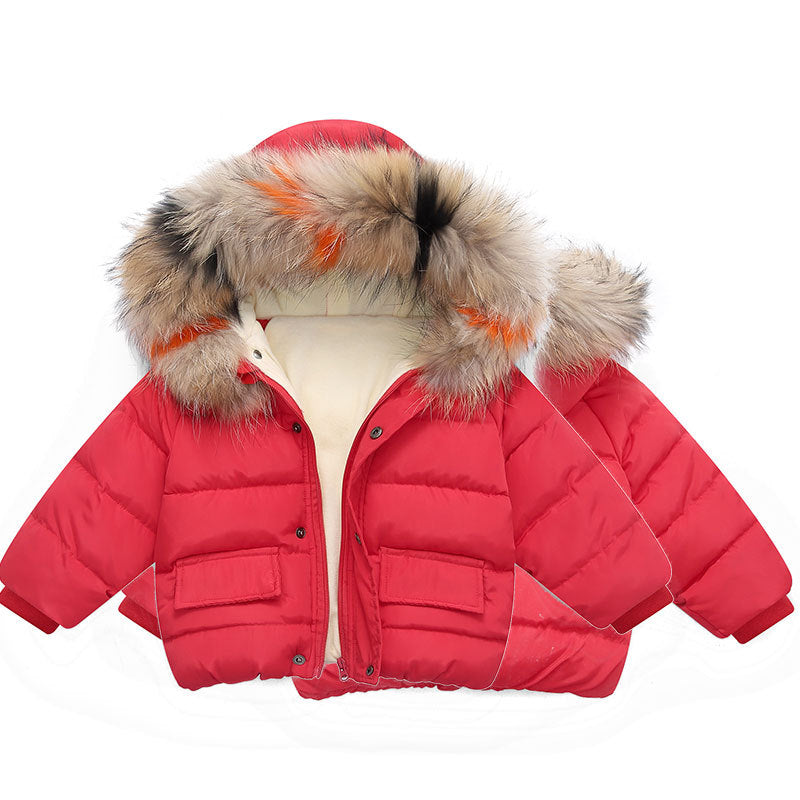 Kids' Fur Collar Down Coat