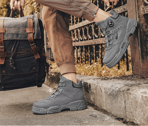 Huili 2024 Spring Martin Boots for Men - Casual High Tops