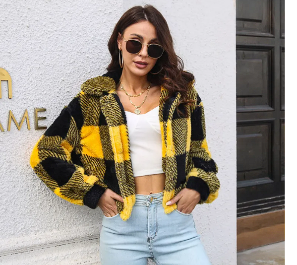 Plaid Velvet Jacket