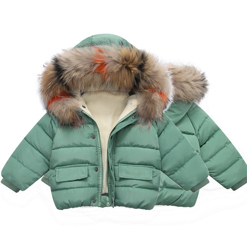 Kids' Fur Collar Down Coat