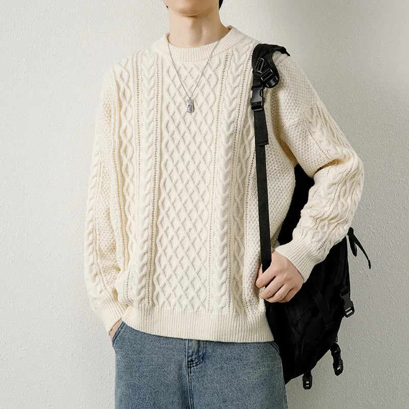 Cable Knit Crew Sweater