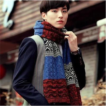 Men's Ribbed Knit Scarf