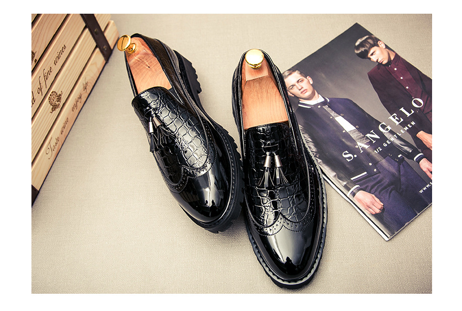 Men's Leather Loafers with Tassels