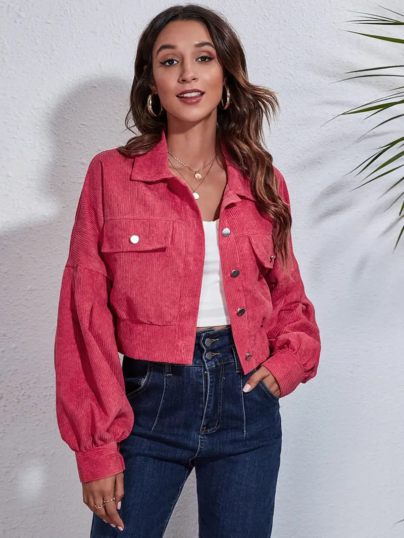 Cropped Corduroy Jacket