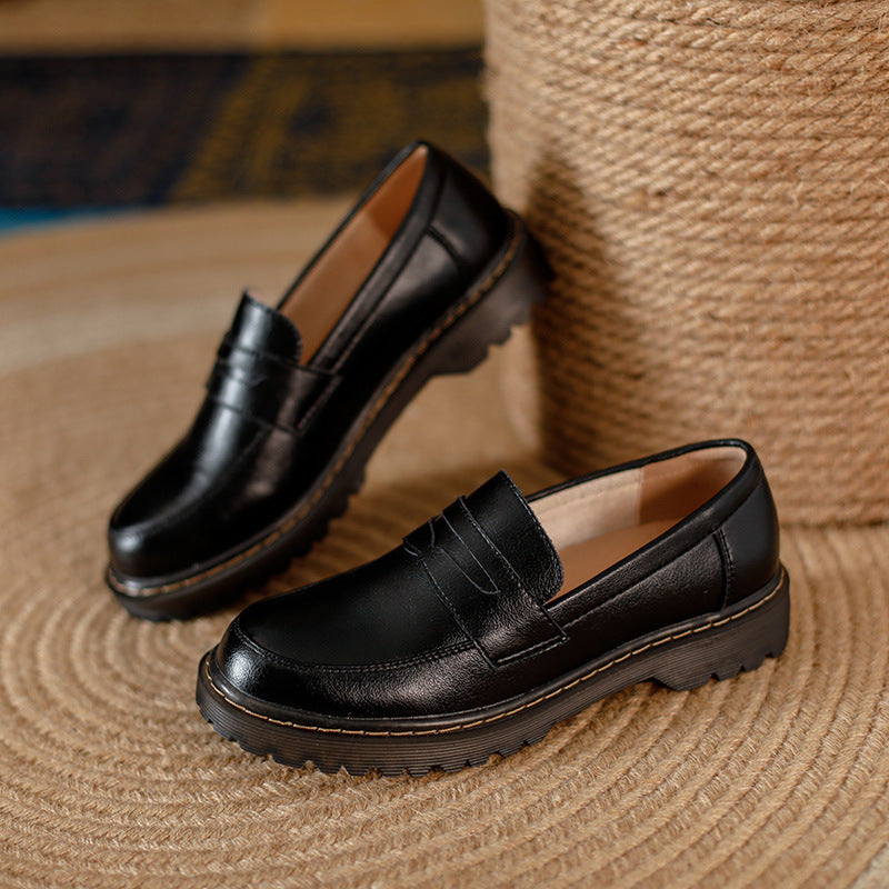 Buckle Detail Heeled Loafers