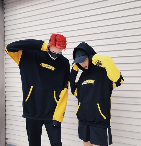 Color Block Fleece Hoodie