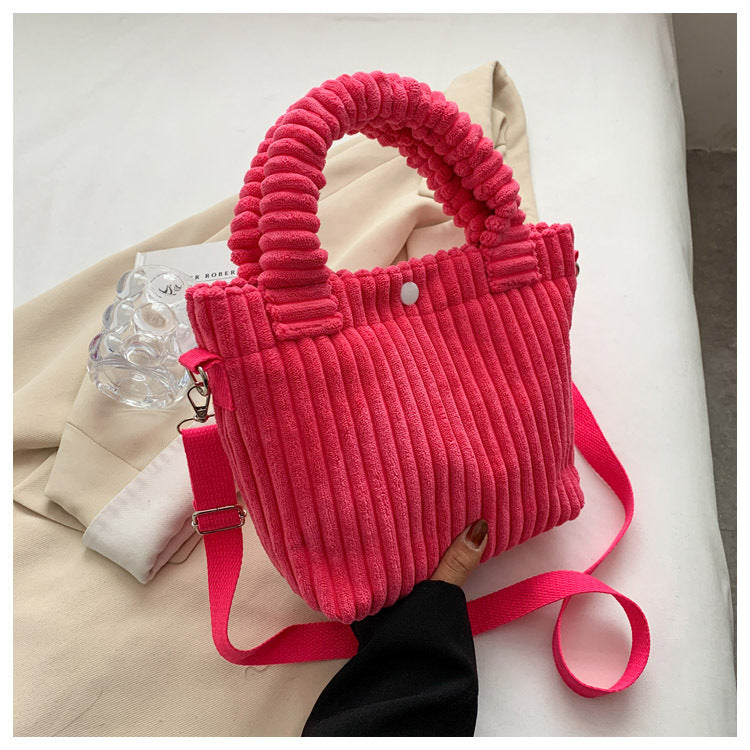 Corduroy Bucket Crossbody