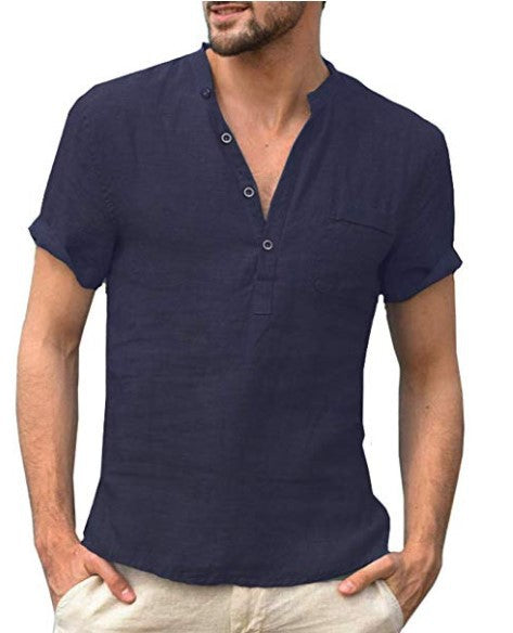 Linen Half-Sleeve Shirt