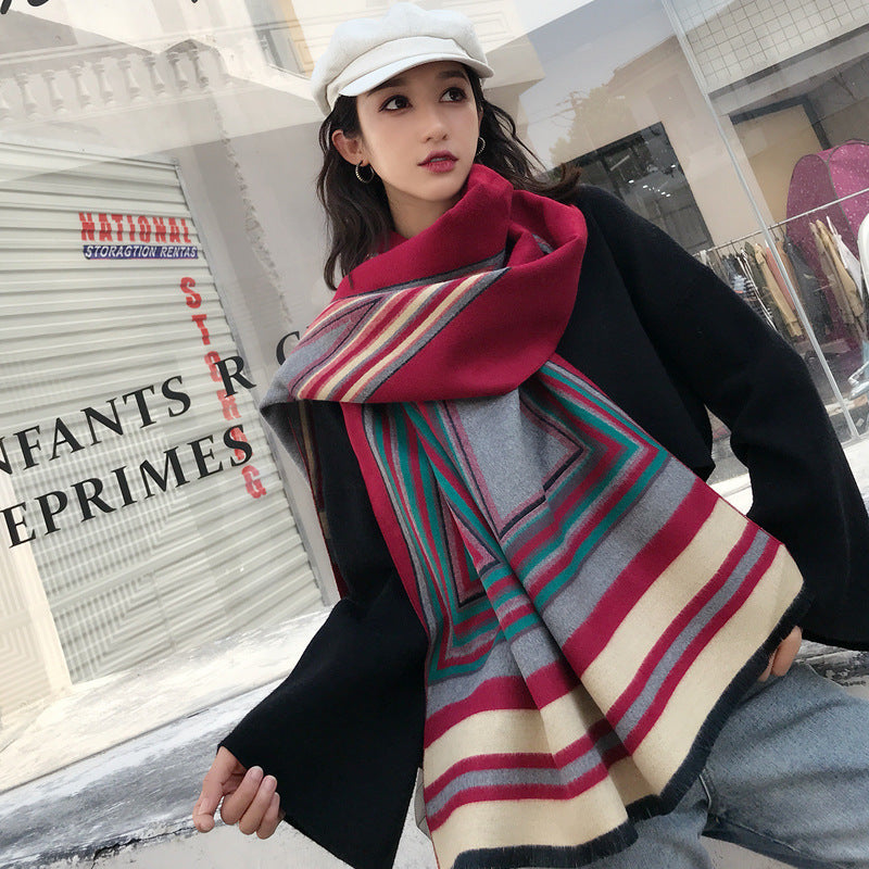 Reversible Faux Cashmere Scarf