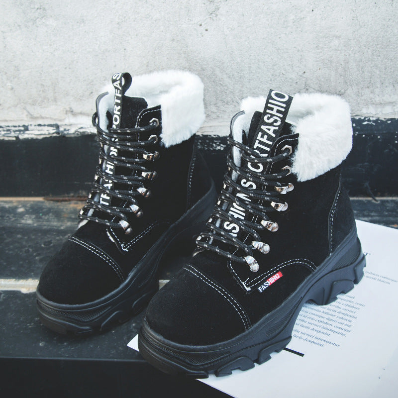 Fleece-Lined High-Top Snow Boots for Women