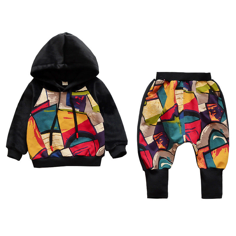 Girls' Velvet Hoodie & Joggers Set