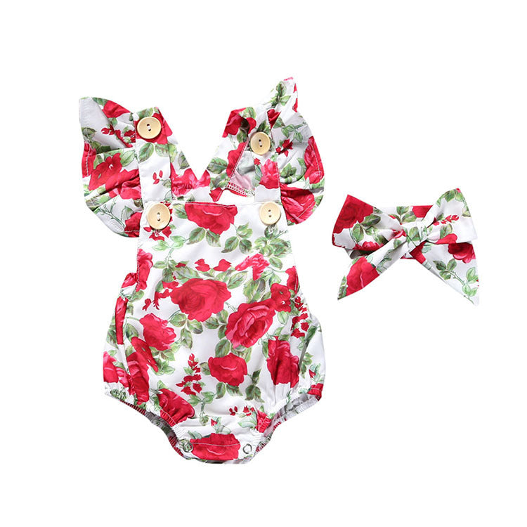 Toddler Floral Romper & Headband
