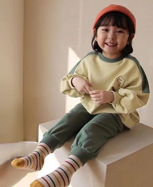 Kids' Embroidered Sweatshirt Set