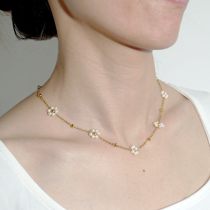Pearl Steel Necklace