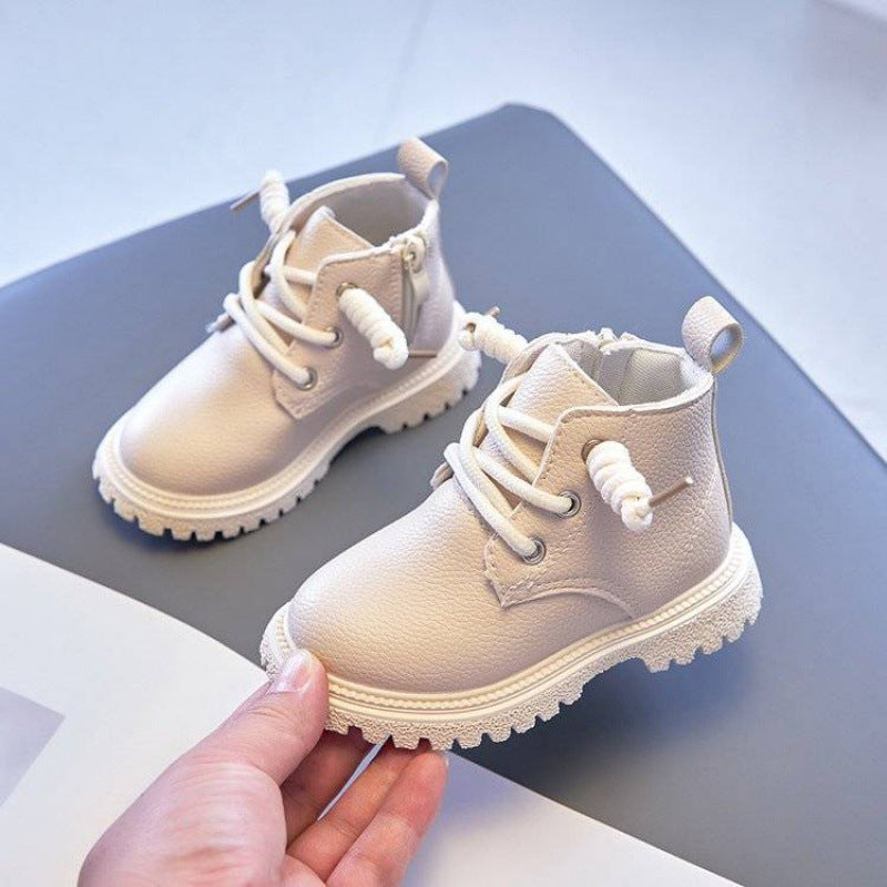 Kids' Faux Suede Lace-Up Boots
