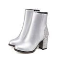 Sequined High Heel Ankle Boots for Women