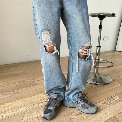 Light Blue Ripped Jeans