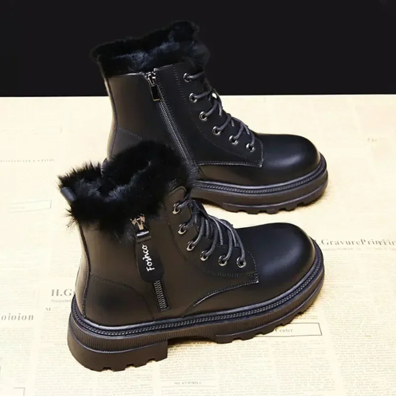 2023 Women's Warm Plush Mid-Calf Snow Boots