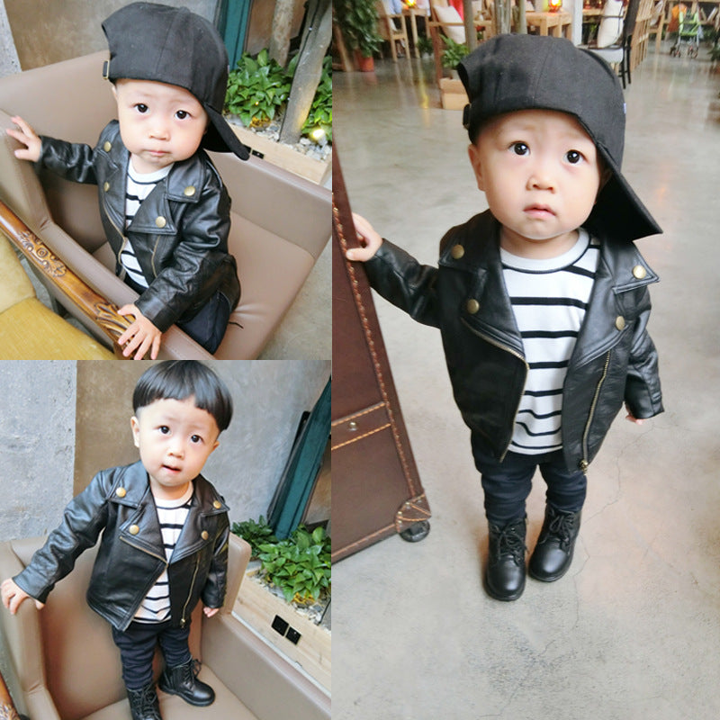 Boys' Faux Leather Jacket
