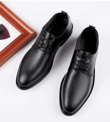 Lace-up Leather Shoes for Young Men