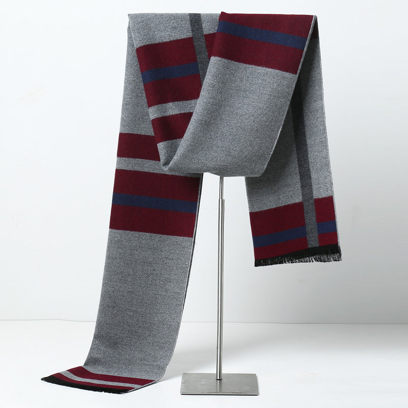 Men's Plaid Cashmere-Feel Scarf