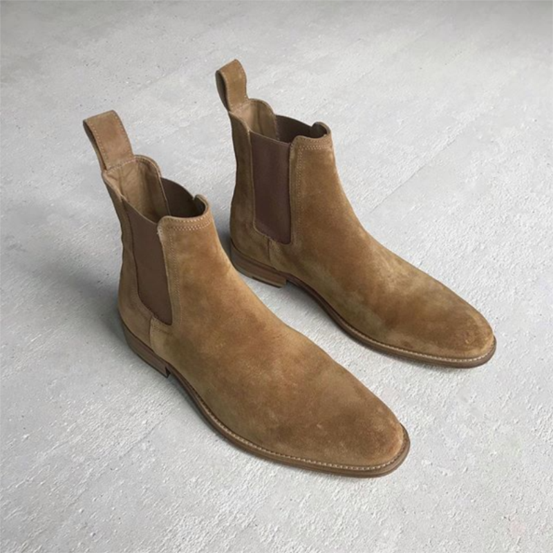 Men's Chelsea Leather Martin Boots - European Style