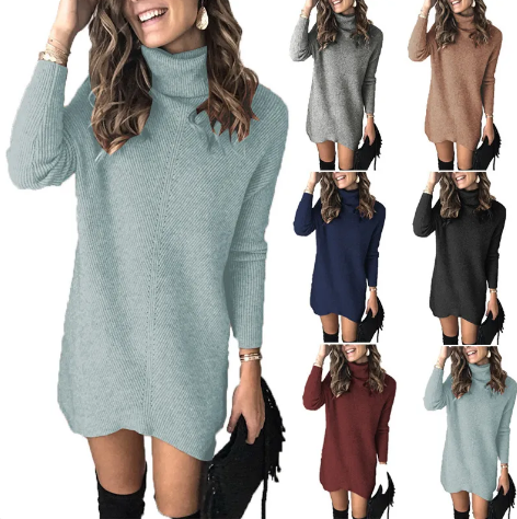 Open-Knit Collared Dress