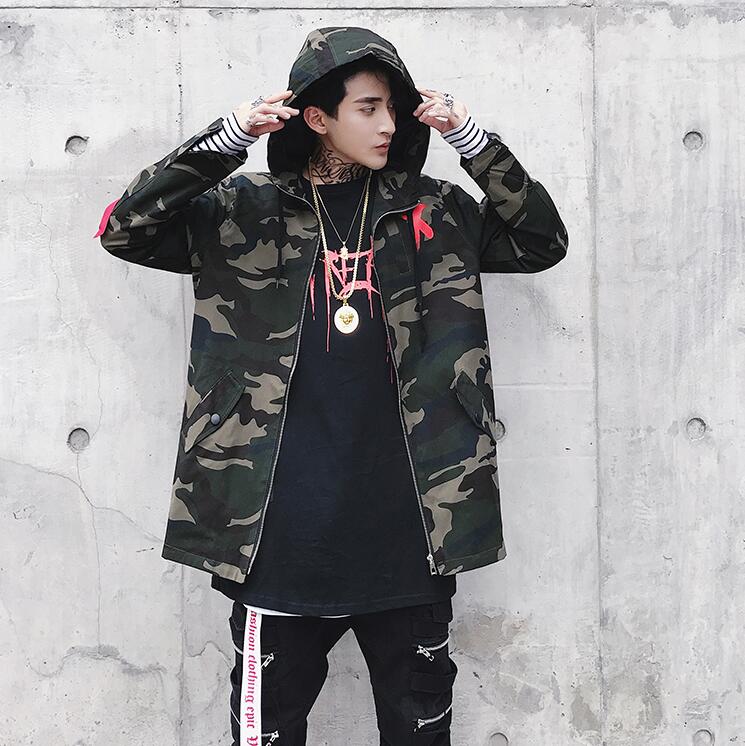 Camo Hooded Coat