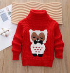 Kids' Owl Mock Neck Sweater
