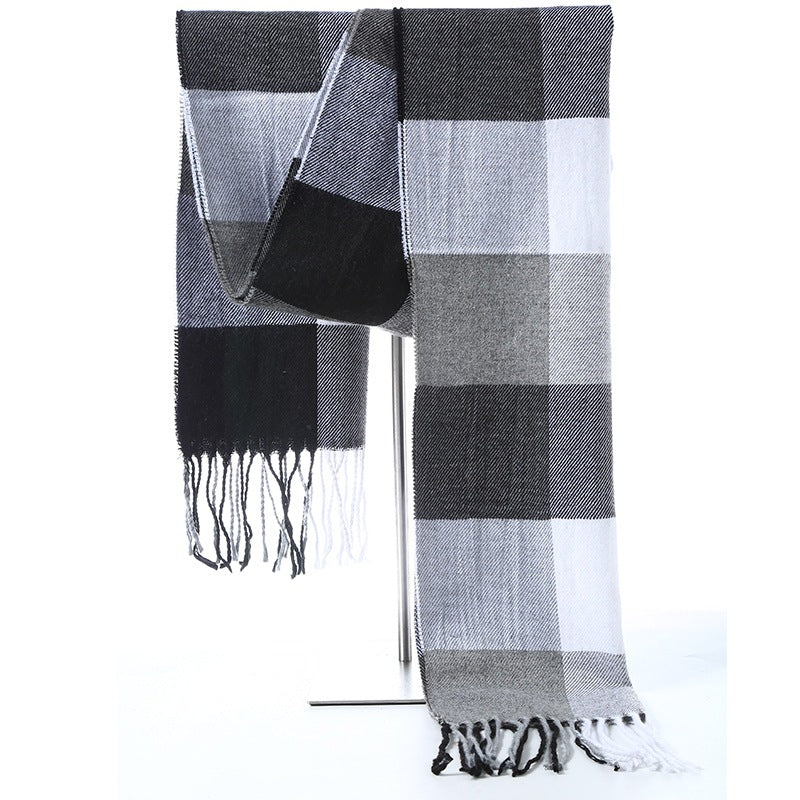 Thick Plaid Blanket Scarf
