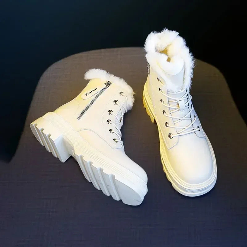 2023 Women's Warm Plush Mid-Calf Snow Boots