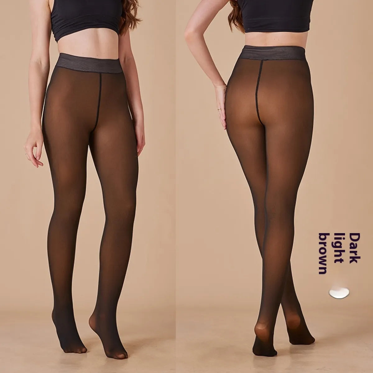 Fleece-Lined Sheer Tights