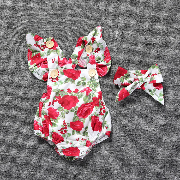 Toddler Floral Romper & Headband
